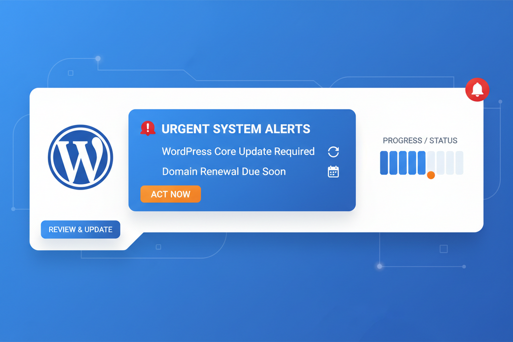 Wordpress Update & Domain Renewal Notice